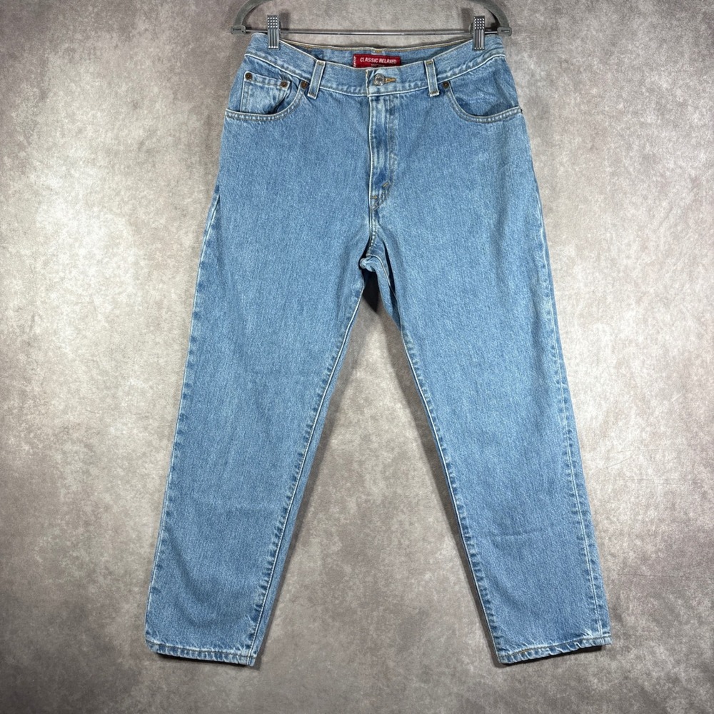 Levi's Jeans Womens 12 MIS‎ S Blue 550 Classic Relaxed Tapered Leg High Rise
